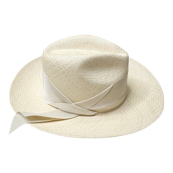 VERONICA BEARD x FREYA Gardenia White Cream Straw Field Hat Ribbon and Strap NWT - Picture 3 of 12